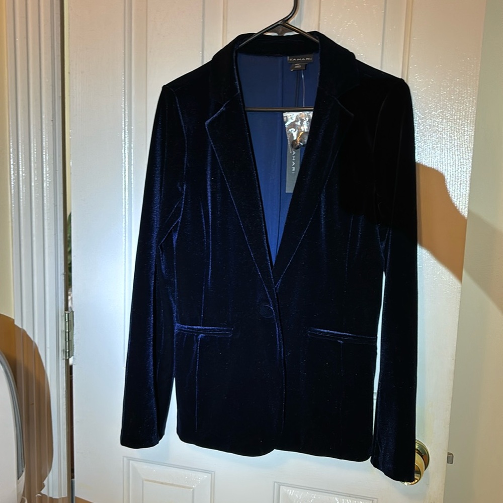 Navy velvet jacket